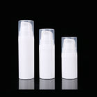 OEM 5ML 10ML 15ML plastic PP white cosmetic round airless pump bottle