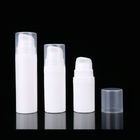OEM 5ML 10ML 15ML plastic PP white cosmetic round airless pump bottle