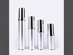 Mutiara Emas Plastik Aluminium Botol Pompa Pengap Lotion Botol Kosmetik Vakum 15ml