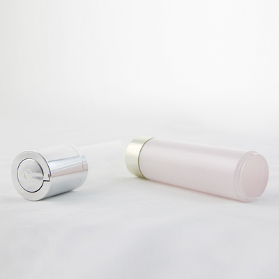 Pink PMMA Personal Care Cosmetic Bottle With Overcap 1oz 30ml