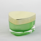 High grade Cosmetic Packaging 15G Green Irregular Acrylic Plastic Cream jar for UV Gel jar